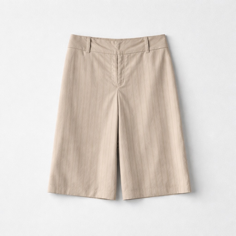 Worthington Beige Knee-Length Wide Leg Capris Size 14 - Picture 2 of 4